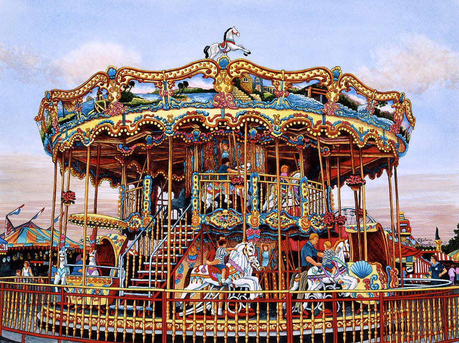 Merry Go Round' Painting London 2