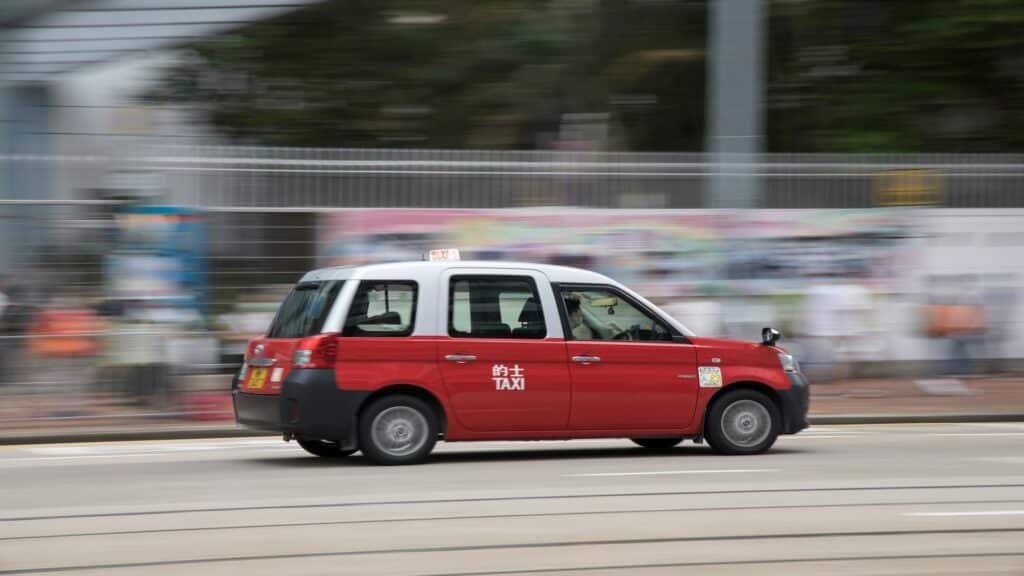 Black London taxi cab with Big Ben in the background