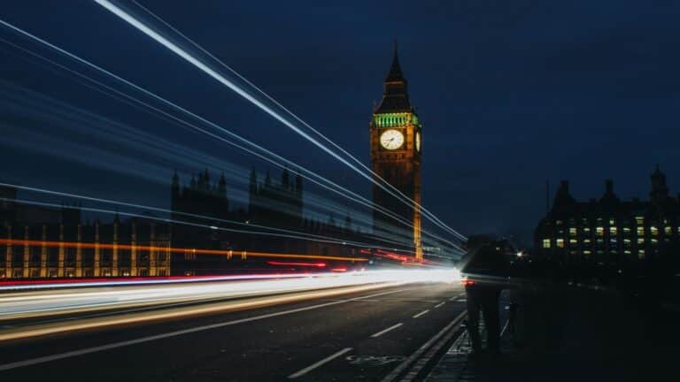 Black taxi driving past celebrity hangouts in London