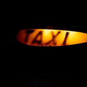 Black taxi cab offering Business Tours in London