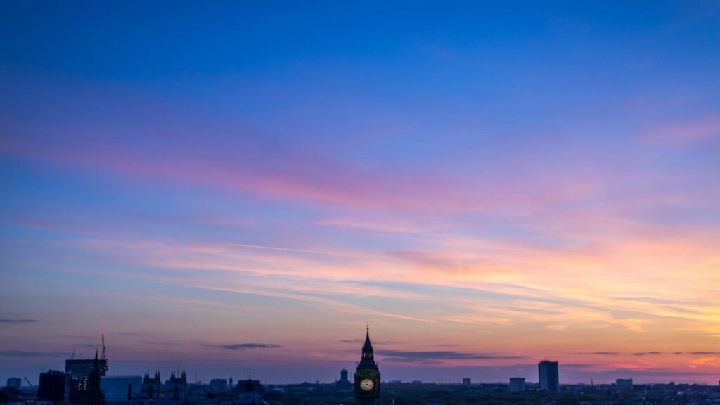 Panoramic view of London from a secret rooftop