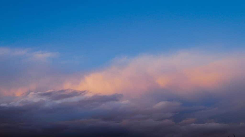 Vibrant sunset clouds over a forest in Essex captured during tree surgery training by London Sightseeing Taxi Tours.