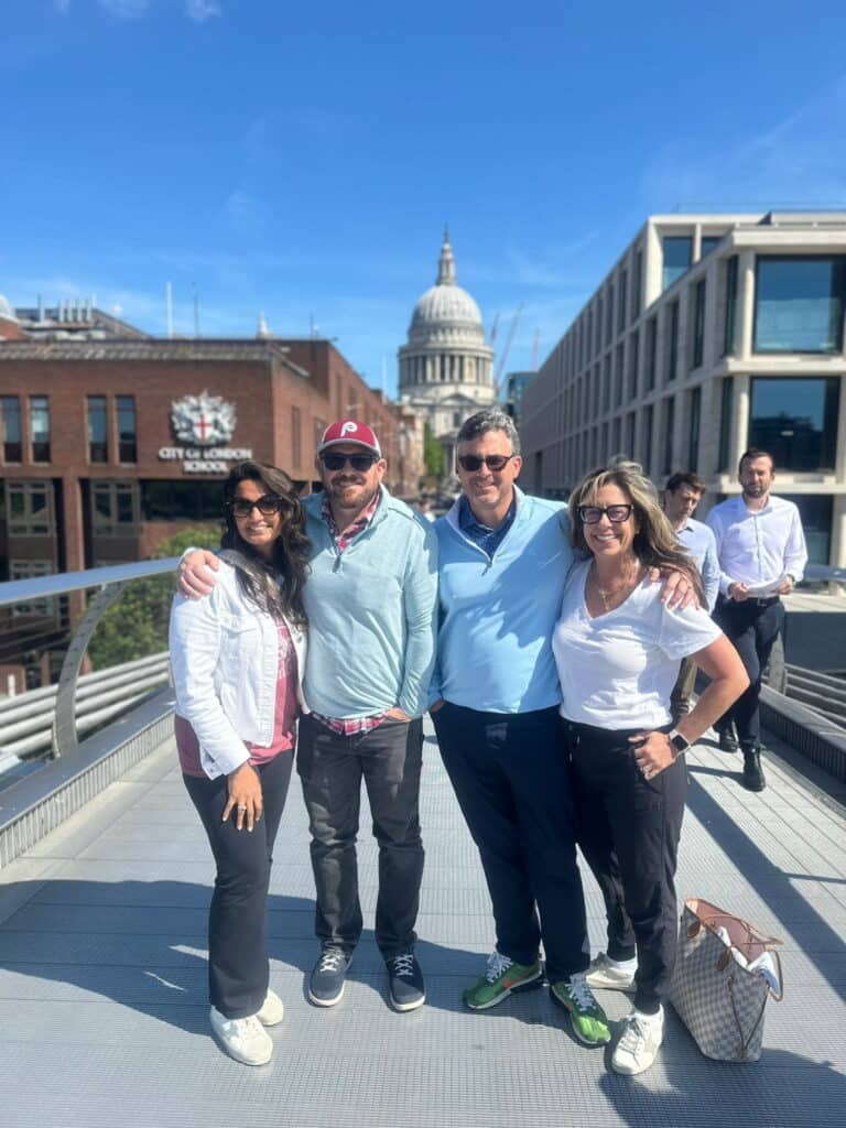 Group enjoying a London One Day Trip with St. Paul's Cathedral in the background