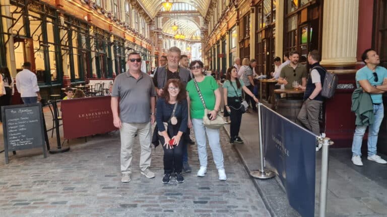 Visitors exploring Leadenhall Market during Cheap Day Tours From London