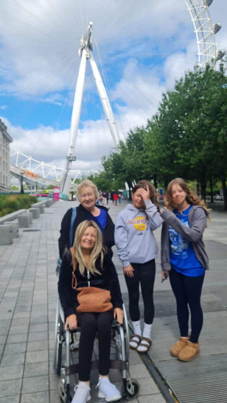 Group enjoying a Free Tour London English experience near the London Eye with wheelchair accessibility.