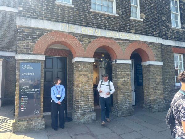 Free Guided Walking Tour London at the Royal Observatory Greenwich entrance with people arriving