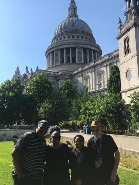 Tailored Tours London group at St Paul's Cathedral on sightseeing taxi tour
