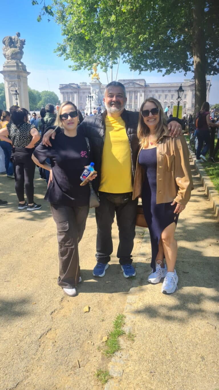 Tourists in front of Buckingham Palace during London Sightseeing Taxi Tours. Places You Can Visit In London.