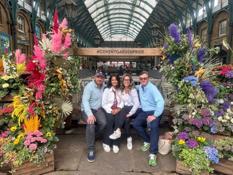 Group on Downton Abbey Walking Tour exploring Covent Garden London with sightseeing taxi tours for historical experiences