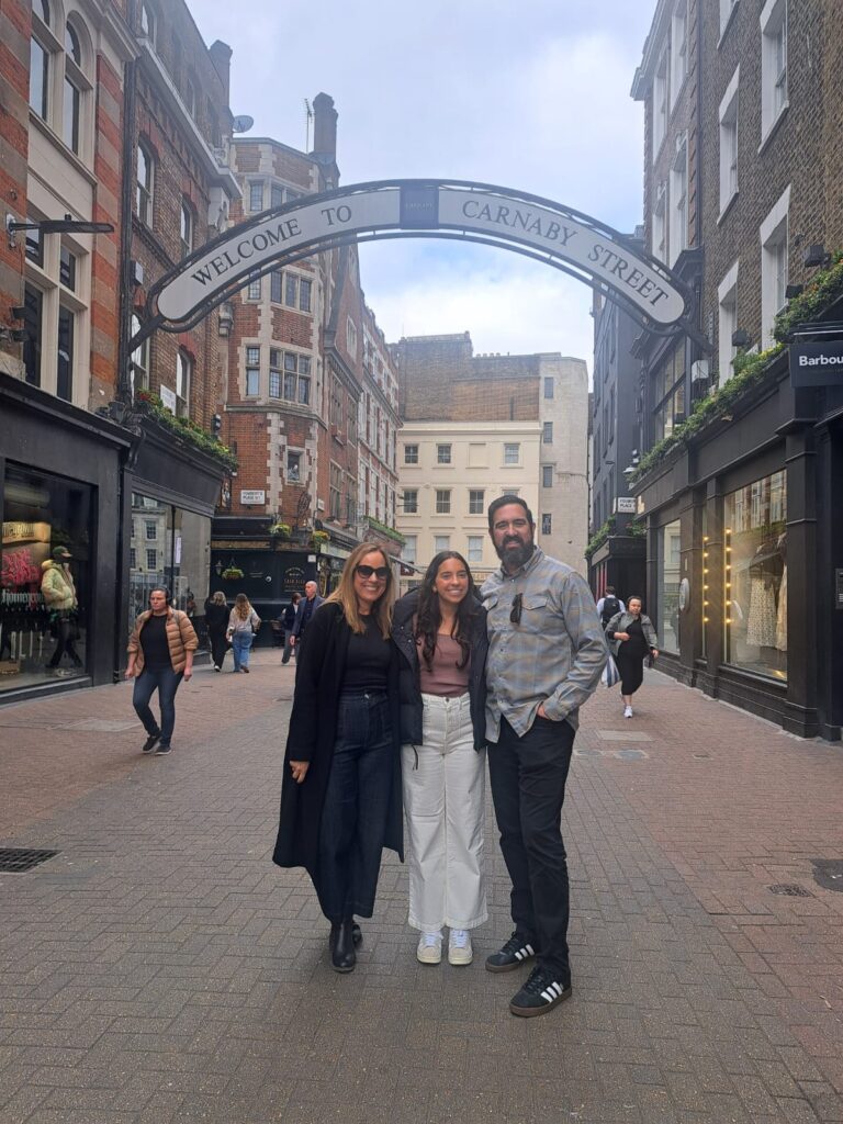 london sightseeing tours group under Carnaby Street sign