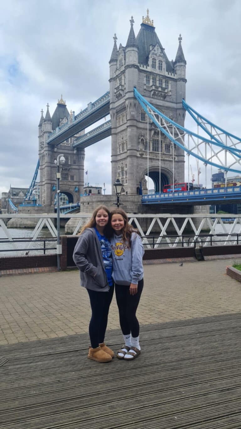 Tower Bridge with iconic London red bus - england bus tours