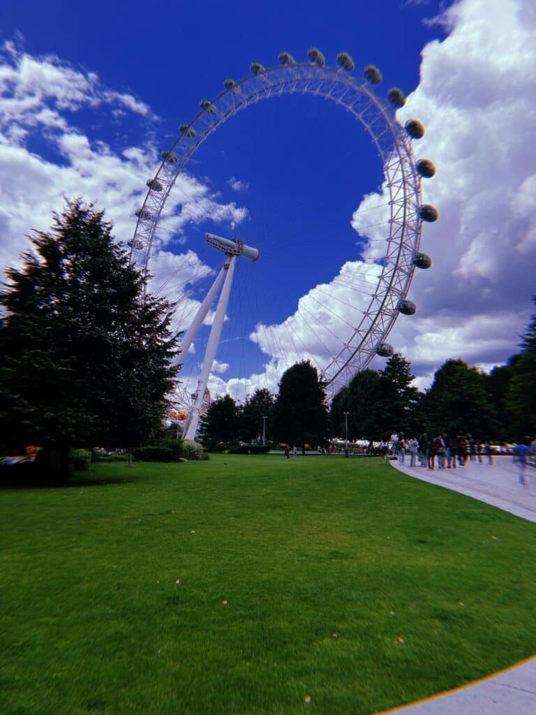 Get your guide UK: Iconic London Eye view from London Sightseeing Taxi Tours, perfect for accessible group experiences