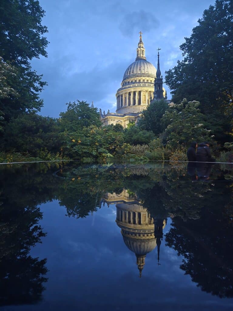 Tour group in traditional London taxi heading to Stonehenge for day tour