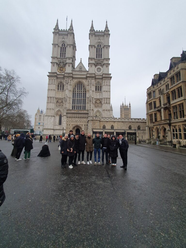 Windsor Castle in its majestic glory, seen from afar on a sunny day