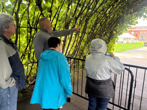 Tourists exploring iconic London landmarks on a guided walking tour