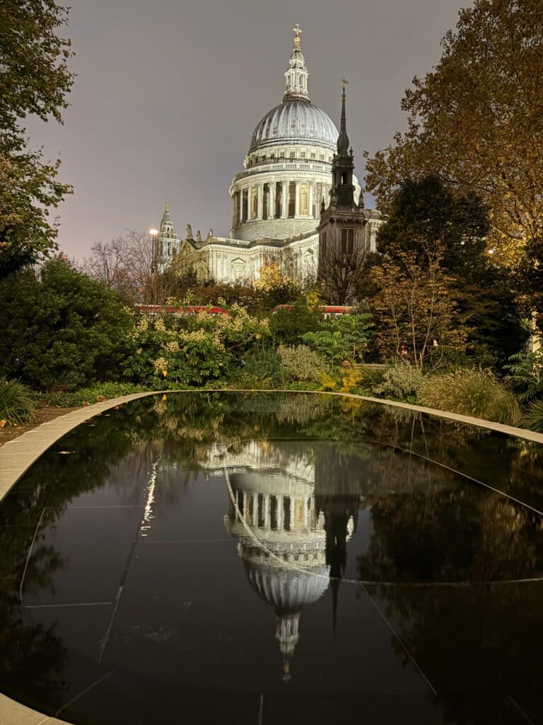 Oxford Street illuminated with dazzling Christmas lights and festive decorations.