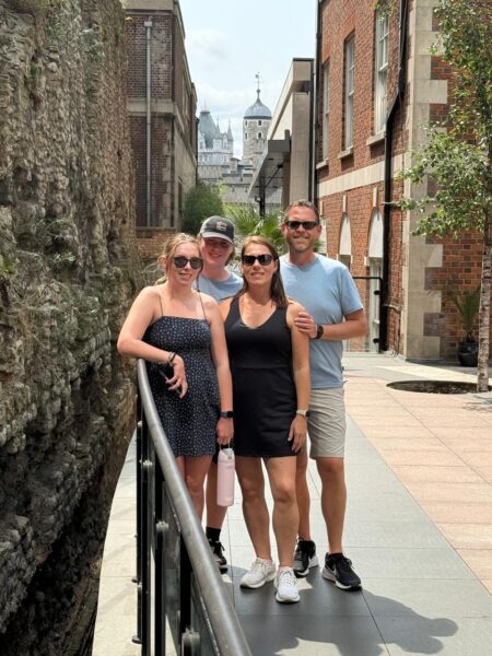 Dazzling Christmas lights on Bond Street during a London Christmas tour